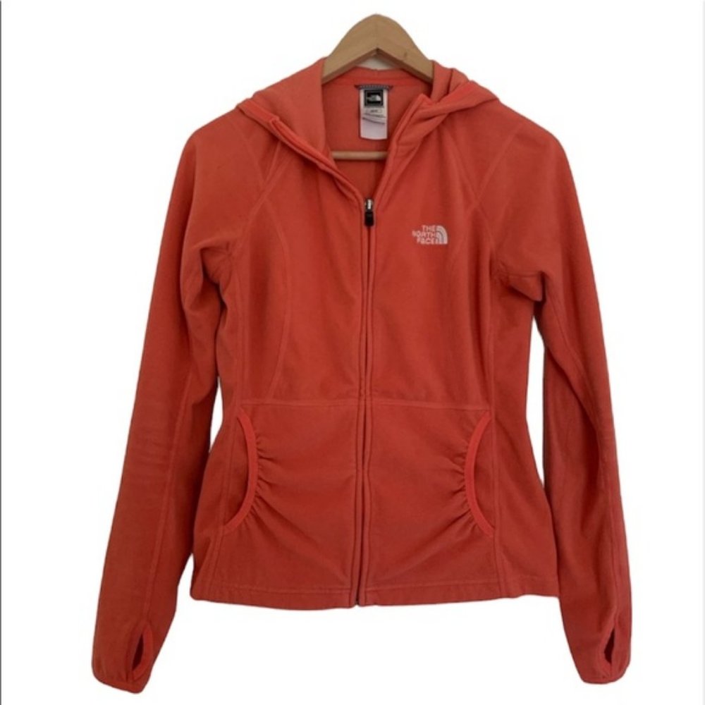 The North Face | Zip Up Hooded Sweatshirt | Lightweight Jacket | Orange | XS